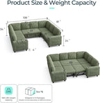 LINSY HOME Sectional Sleeper Sofa - Image 2