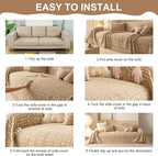 VClife Vintage Floral Bohemain Couch Cover, Soft Breathable Chenille Sofa Cover - Image 7