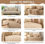 VClife Vintage Floral Boho Couch Cover, Soft Breathable Chenille Sofa Cover - Image 7