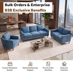 Kingfun Living Room Furniture Sets, 3 Seater Couch, Armchair and Loveseat - Image 5