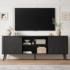 Fatmok Fluted Furniture Collection – 65" Buffet Cabinet, Mid Century Modern - Image 9
