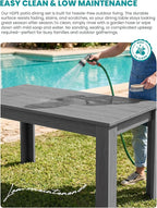 SERWALL HDPE Dining Set for 10 – 2 Tables, 8 Armless + 2 Armchairs. Includes 10 - Image 8