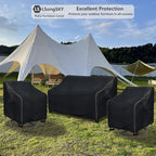 Outdoor Swivel Lounge Chair Cover 2 Pack, Waterproof Heavy Duty Patio Chair - Image 5
