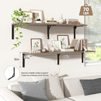 Fun Memories Floating Shelves for Wall, 12 Inch Deep Floating Shelves Set of 2 - Image 4