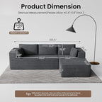 106" Cloud Sectional Boneless Couches - Image 2