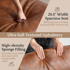LukeAlon Modern PU Leather Accent Armchairs Set of 2, Upholstered Lounge Chair - Image 6