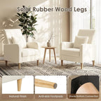 COLAMY Mid-Century Modern Upholstered Accent Chair - Image 4