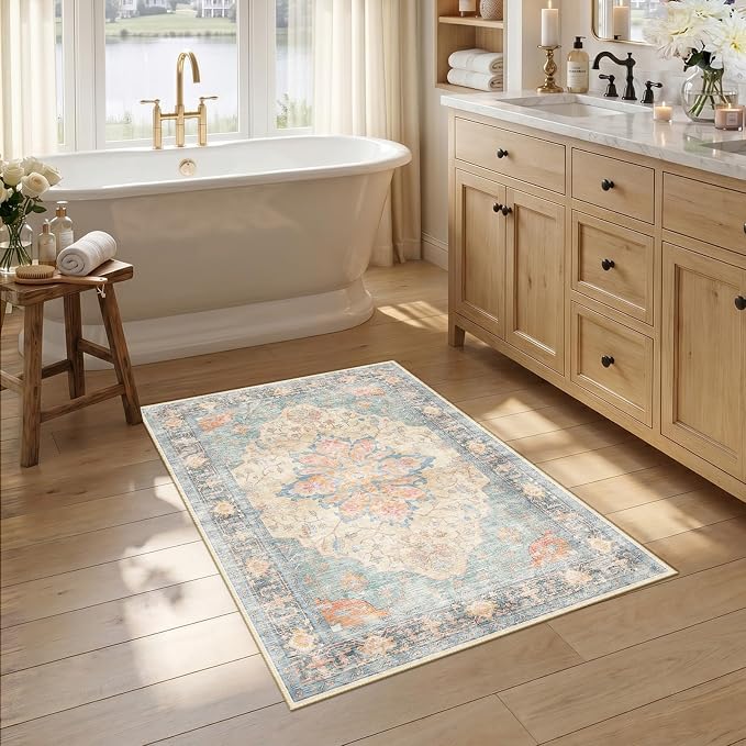 RELEANY Area Rugs 2'6"x4' Kitchen Rugs Entry Rug Small Rugs by RELEANY