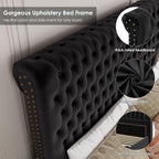 Queen Size Bed Frame 54" Tall Headboard - Image 3