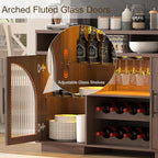 54" Coffee Bar Cabinet with Pegboard, Baskets & Movable Charging Station - Image 5