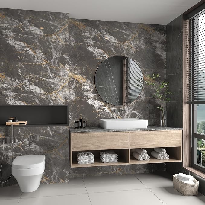 BAYYA Faux Marble Contact Paper Waterproof Countertop Peel and Stick Wallpaper - Image 6