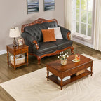 Mid-Century Modern Living Room Coffee Table Set, 2-Piece Solid Wood Living Room - Image 5