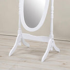 Roundhill Furniture Traditional Queen Anna Style Wood Floor Cheval Mirror - Image 2