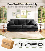 Kidirect 87in U Shaped Couch, Modular Sofa No Tool Assembly, Comfy Sectional - Image 9