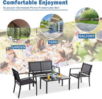 Vongrasig 4 Pieces Patio Furniture Sets, Outdoor Patio Conversation Sets - Image 3