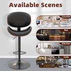 civama Bar Stools Set of 4 for Kitchen Counter, Adjustable Bar Height Chairs - Image 8