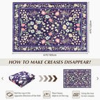 Purple Area Rugs for Living Room, Non-Slip 4x6 Vintage Rug for Bedroom - Image 2