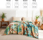 LUTBM Boho Throw Blanket for Bed Cotton Summer Blankets Twin Size for Bedroom - Image 3