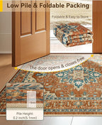 RELEANY Area Rugs 2'x6' Runner Rug Non Slip Washable - Image 5