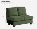 CHIC HOUSE Modular Sectional Sofa - Image 2