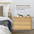 Cat Litter Box Enclosure with Soft Litter Mat; Hidden Cat Washroom Furniture - Image 3