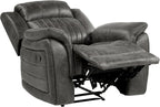 Lexicon Recliner Chair, Home Theater Seating, Manual Polished Microfiber - Image 7
