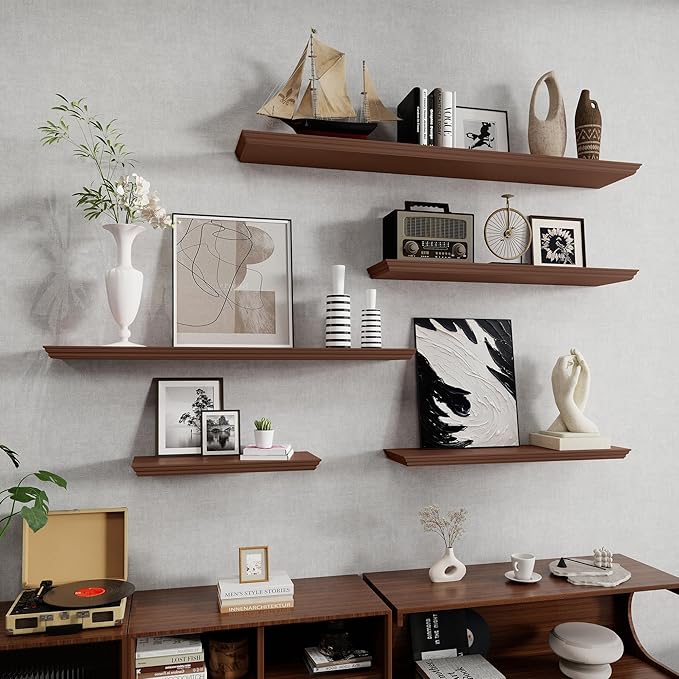 Fun Memories Floating Shelves 24 Inch Long, 9.3 Inch Deep Classic Crown Molding - Image 8