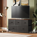 WLIVE Dresser for Bedroom with 5 Drawers, Wide Chest of Drawers, Fabric Dresser - Image 2