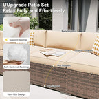 Aoxun Patio Furniture Set with Fire Pit Table, 12 Piece Outdoor Sectional Sofas - Image 2
