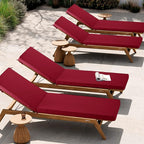 Outdoor Chaise Lounge Cushion Set of 2, Fadesafe Water-Repellent Lounge Deck - Image 8