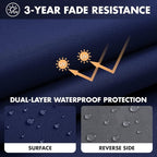 MIULEE Navy Outdoor Seat Cushion 22x24 Inch Waterproof & 3 Year Fade Resistant - Image 3