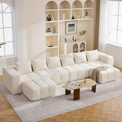 160" Boneless U-Shaped Sofa Couch by CACFTII