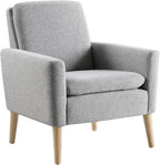 Accent Chair Set of 2 Living Room, Fabric Upholstered Comfy Reading Chair - Image 3
