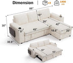 Vipbear 86" Modular Sectional Sleeper Sofa - Image 3