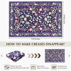 Area Rugs for Living Room, Washable 5x7 Purple Blue Vintage Rug for Bedroom - Image 2