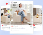 Hobestluk Single Sofa Foam Couch Sofa - Image 4