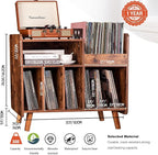 Record Player Stand, Large Record Player Table Cabinet - Image 3