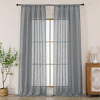 Chyhomenyc Extra Long Charcoal Grey Semi Sheer Curtains 108 Inches Long 2 by Chyhomenyc