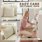 78" Modular Sectional Sofa, Cloud Couch Loveseat Sofa, Deep Seat Washable - Image 6