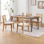 Westice Rattan Dining Chairs Set of 2, Farmhouse Natural Dining Room Chairs - Image 9
