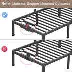 ROIL 14 Inch White Queen Bed Frame - Image 6