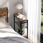 Small Side Table Set of 2 for Small Space, 3-Tier Narrow End Table - Image 7