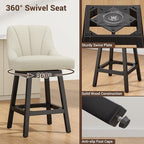 YaFiti Swivel Bar Stool 1 Pcs, 26 Inch Counter Height Bar Stools - Image 4