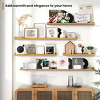 Fun Memories Picture Ledge Shelves Set of 2, 48 Inch Rustic Wall Mounted - Image 7