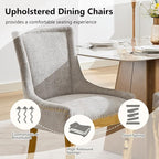 Upholstered Dining Chairs Set of 2, Modern Fabric Side Chairs - Image 4