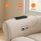 MCombo 64.6" Wall Hugger Power Loveseat Recliner Sofa - Image 7