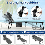 Goplus Tanning Chair, Folding Adjustable Patio Lounge Chair - Image 9