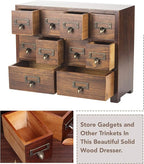 Traditional Card Catalog Solid Wood Small Chinese Medicine Small Curio Cabinet - Image 6