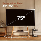 Rolling Easel TV Stand for 49–75 Inch TVs, Mobile TV Cart - Image 2