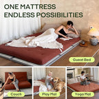 ZonLi Japanese Floor Futon Mattress Queen Size 80"x 60", 100% Cotton Cover - Image 4